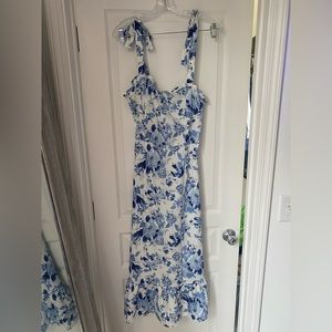 Blue & White Patterned Dress